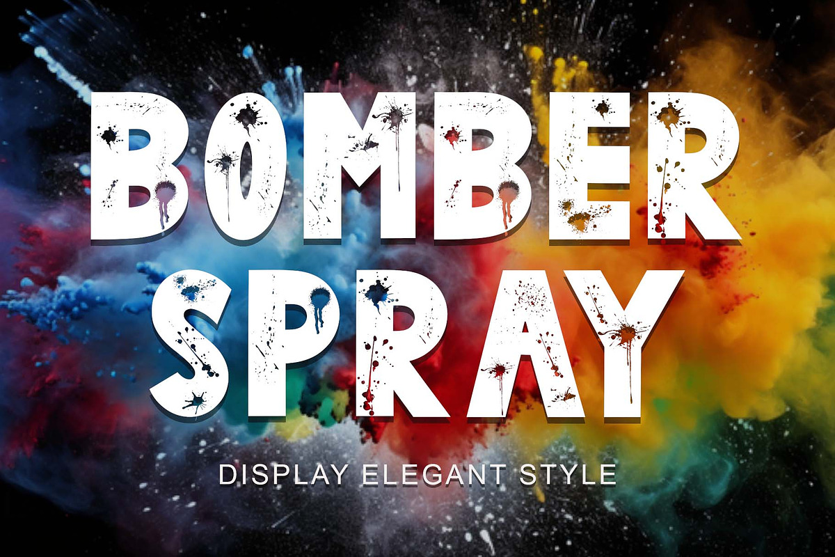 Bomber Spray, a Blackletter Font by Yoga Letter (Photo 1 of 6)