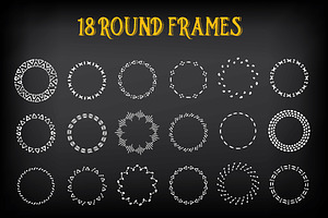 18 Round Vintage Frames