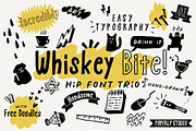 Whiskey Bite - Hip Font Trio, a Sans Serif Font by Paperly Studio (Thumbnail 1 of 16)