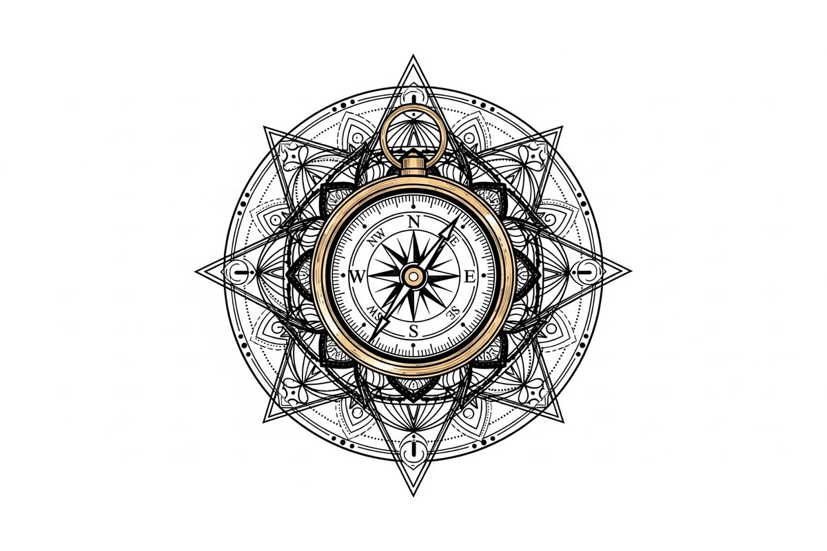 Ornamental Compass Rose SVG Bundle, an Illustration by Gaye Art (Photo 11 of 31)