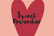 Sweet November script, a Handwritten Font by BilberryCreates (Thumbnail 1 of 6)
