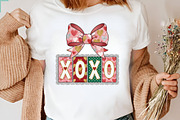 XOXO Valentine PNG, Pink Bow Xoxo, an Illustration by Designking (Thumbnail 1 of 6)