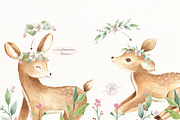 Baby Deers Watercolor Set, an Animal Illustration by Flora+Bear (Thumbnail 5 of 8)