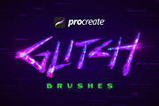 Procreate Glitch Lettering Brushes, a Brush Add-On by Nurmiftah (Thumbnail 5 of 6)