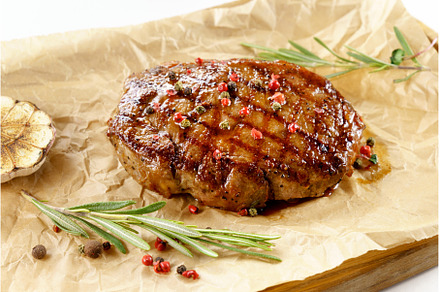 Aged barbecue beef steak close up on, a Food & Drink Photo by darksoul72