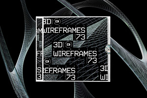 3D Chrome Wireframes - 73 Shapes