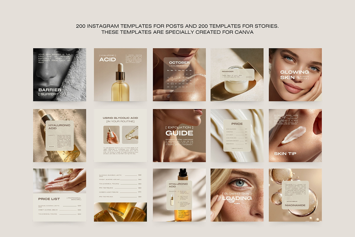 800 Beauty Instagram Content Kit, a Social Media Template by Instprofi | Studio Estimo (Photo 6 of 26)