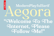 Aegora: Modern Playful Serif