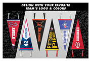 Screen-Printed Felt Pennant Creator, a Product Mockup by Chris Weibring (Thumbnail 13 of 13)