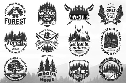 Forest Outdoor Adventure, a Branding & Logo Template by sivVector