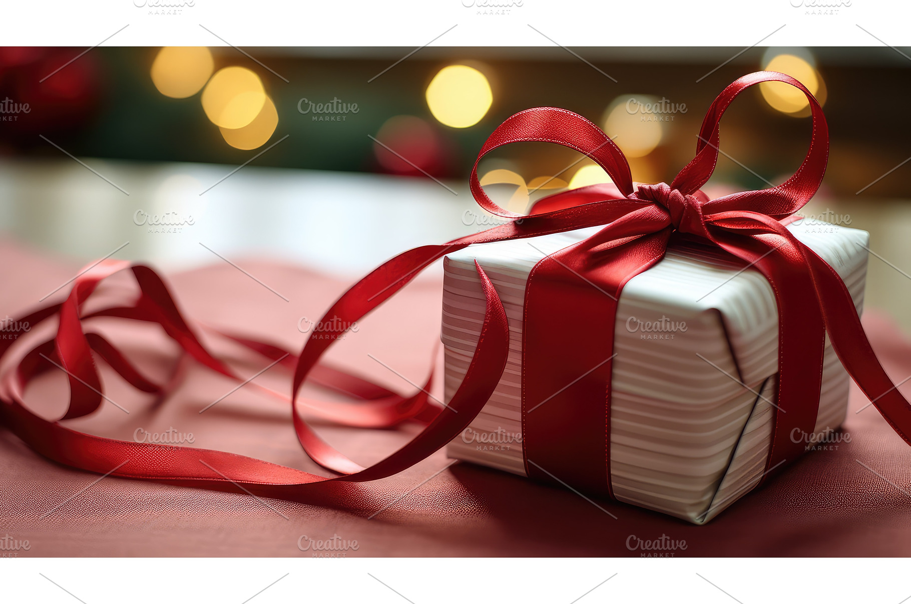 box red white string ai generated, a Holiday Photo by pikepicture