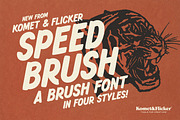 SPEED BRUSH, a Font by Komet & Flicker (Thumbnail 1 of 15)
