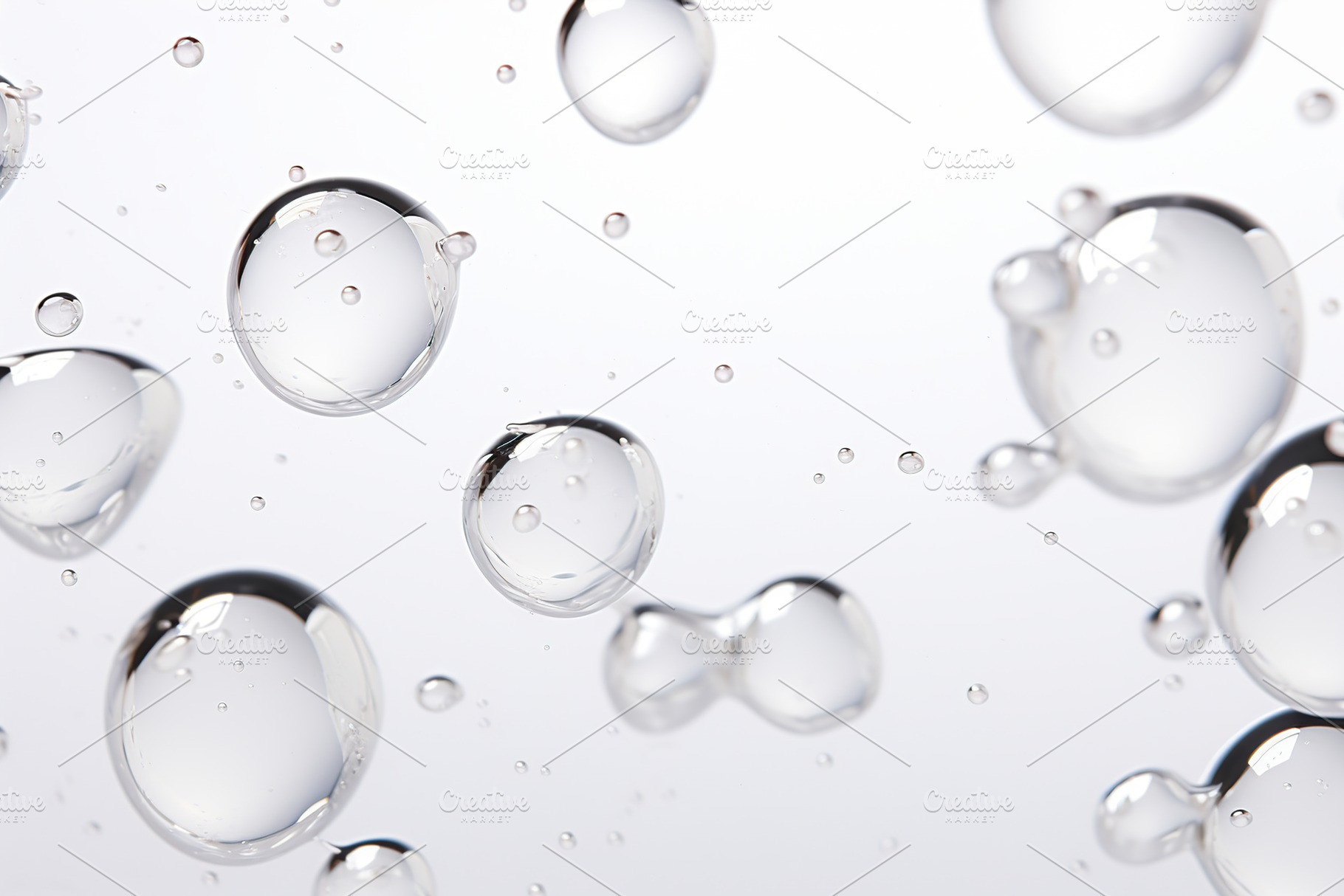 Water drops on white background, a Background Photo by AlyaAnd