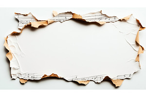 Torn paper edges reveal a hidden, an Illustration by Sergey Kotenev
