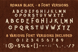 Roman Black - 8 Display Fonts