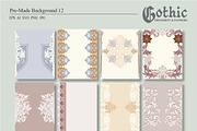 Gothic Ornament and Flowers, a Pattern Graphic by Collection by VY (Thumbnail 9 of 11)