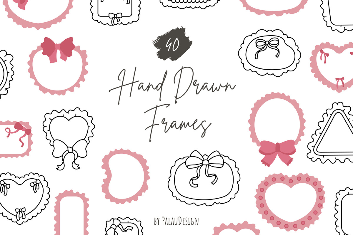 Decorative Frames Clipart Set, a Decorative Illustration by Palau (Photo 1 of 9)