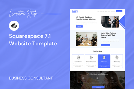 Biz Squarespace Website Template