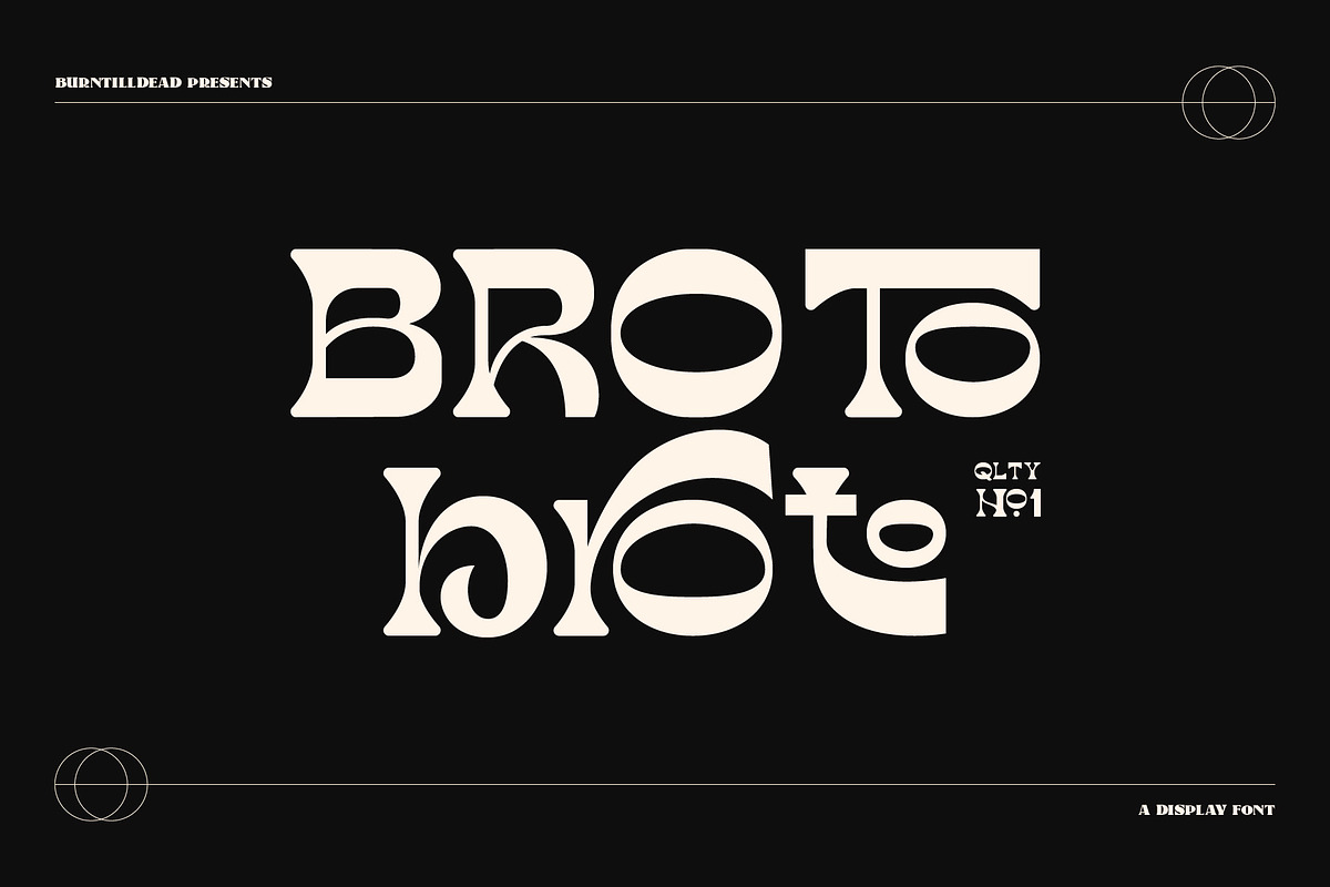 Broto - Display font & 100 ligatures, a Handwritten Font by Burntilldead (Photo 1 of 16)