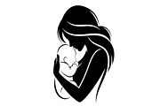 50 Mother and Baby Silhouette Bundle, an Illustration by Creativeshirt (Thumbnail 21 of 48)