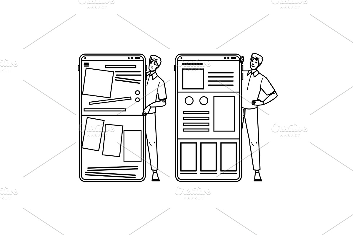 interface empirical design website, a Finance Illustration by pikepicture