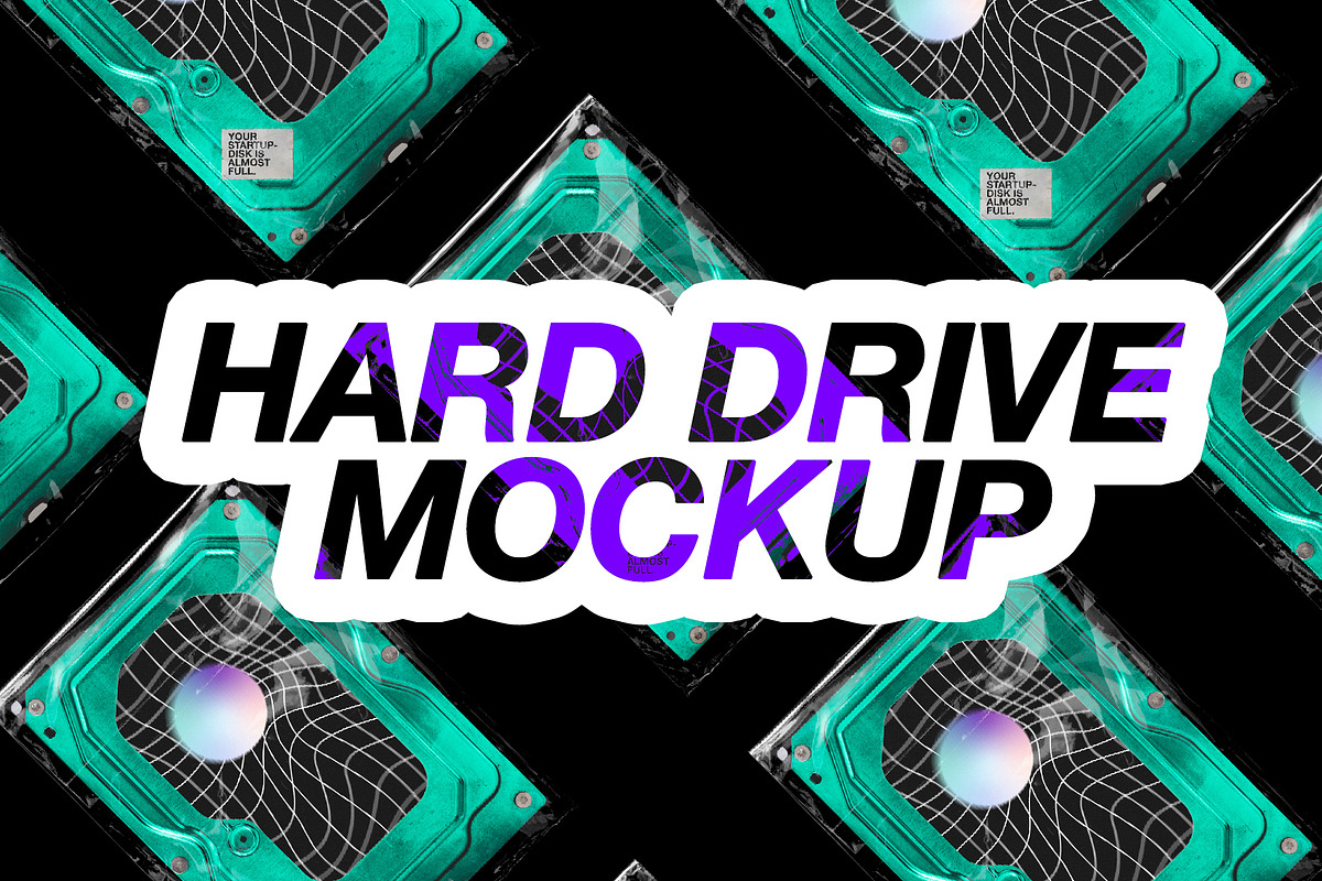 Hard Drive Storage Mockup, a Mockup by TuomoDesign (Photo 1 of 3)