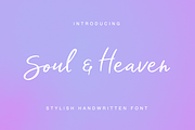 Soul&Heaven, a Handwritten Font by BilberryCreates (Thumbnail 1 of 7)