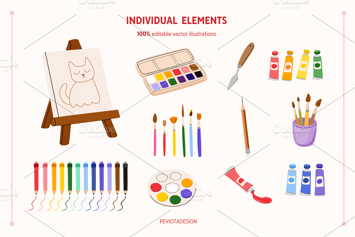 Back to school vector collection, an Education Illustration by Peviotadesign (Photo 4 of 13)