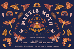 Mystic Moth Vector Collection