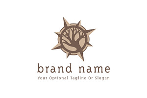 Wood Compass Custom Logo