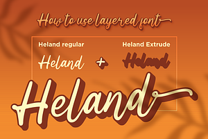 Heland - Display Script Font