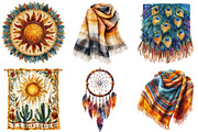 Boho Style Tapestry & Blanket Bundle, an Illustration by Pixels.Craft (Thumbnail 7 of 10)