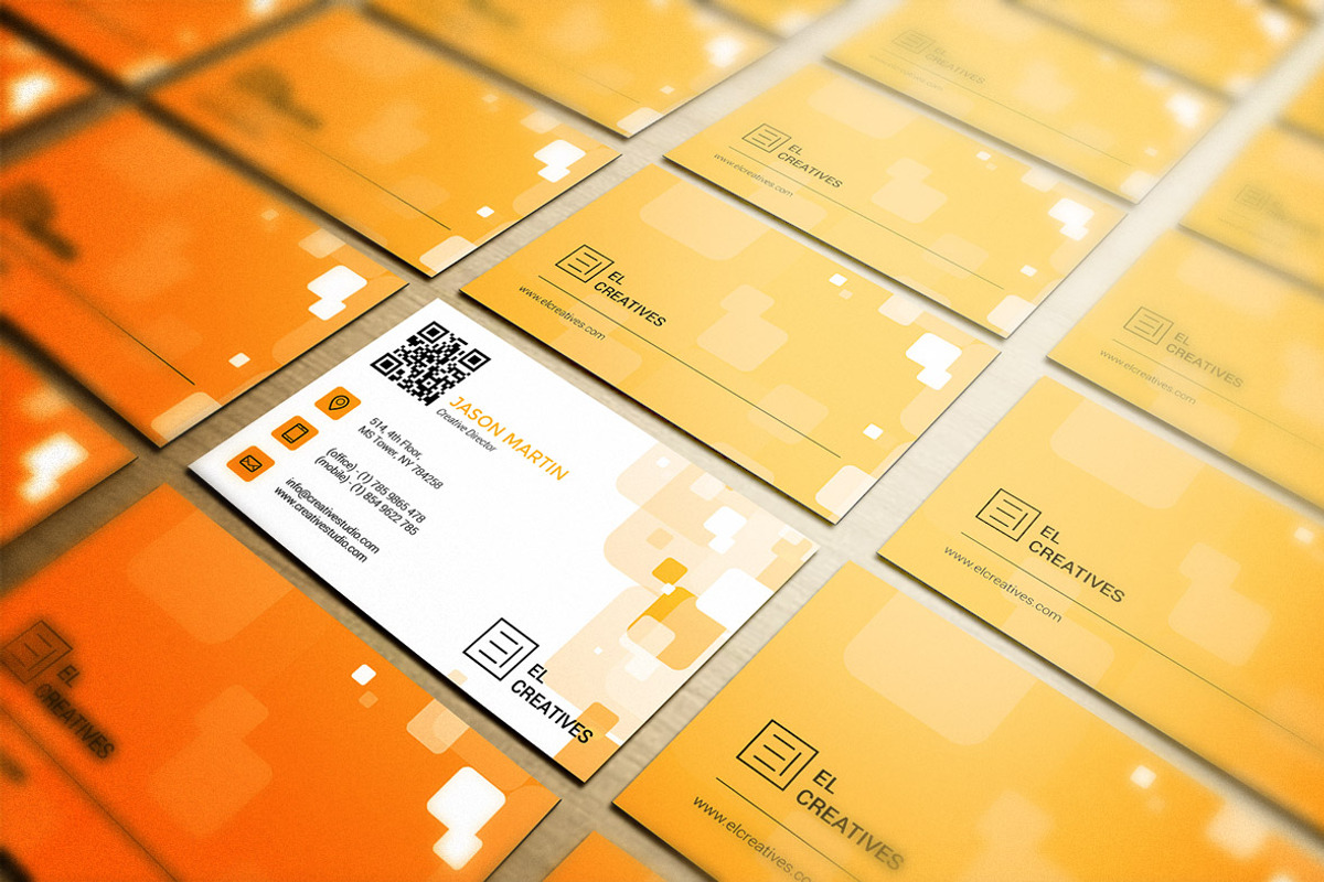 Creative Orange Business Card, a Business Card Template by bouncy (Photo 3 of 4)