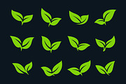 Set of Green Leaf Icons Eco Friendly, a Branding & Logo Template by Signatoro (Thumbnail 2 of 3)