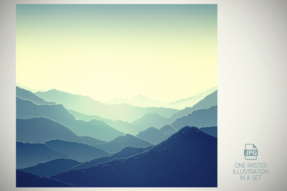 Mountain nature landscape., a Seasonal Illustration by Countryside life (Photo 7 of 8)