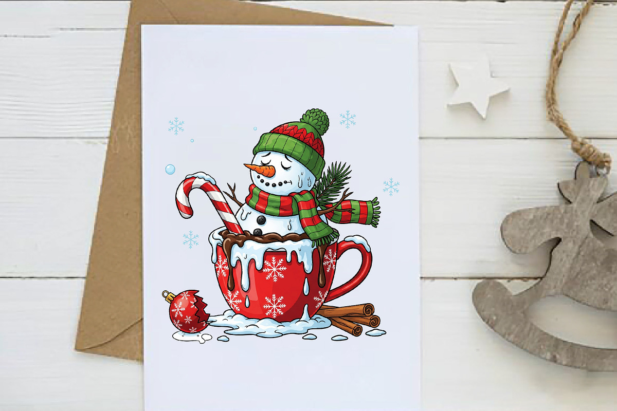Funny Cute Snowman Png Christmas PNG, an Illustration by Dream Creation (Photo 2 of 5)