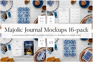 Majolic Planner Mockup (16 in 1)