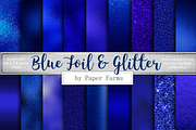 Blue foil and glitter, a Texture Graphic by Paper Farms (Thumbnail 1 of 4)