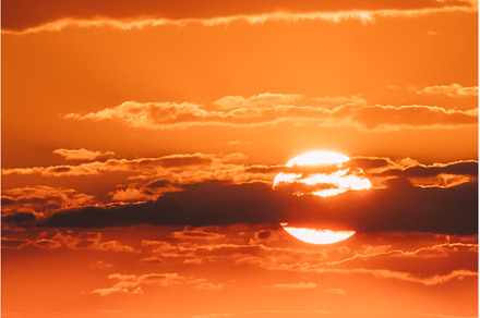 Sun In Sunset Sunrise Sky Cloudscape, a Nature Photo by Our Amazing World