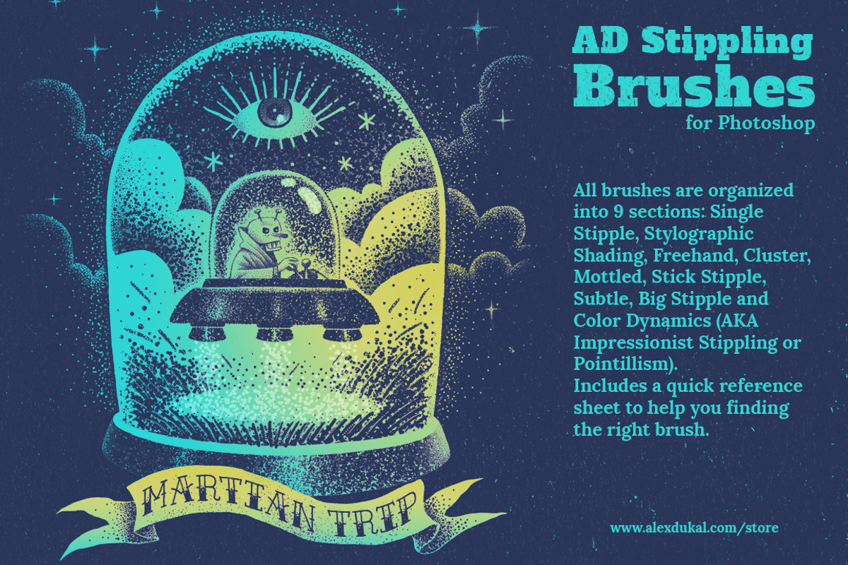 AD Stippling Brushes, a Brush Add-On by Alex Dukal (Photo 4 of 9)