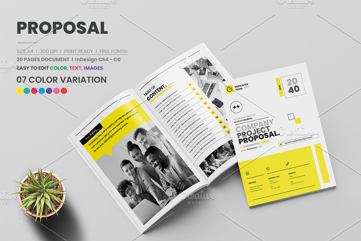 Company Project Proposal Design, a Brochure Template by FlyeredTemplate (Photo 1 of 18)
