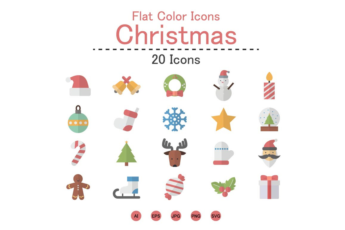 Flat Color Icons Christmas Icons., an Icon by Karawan