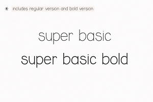 Super Basic Printed Font