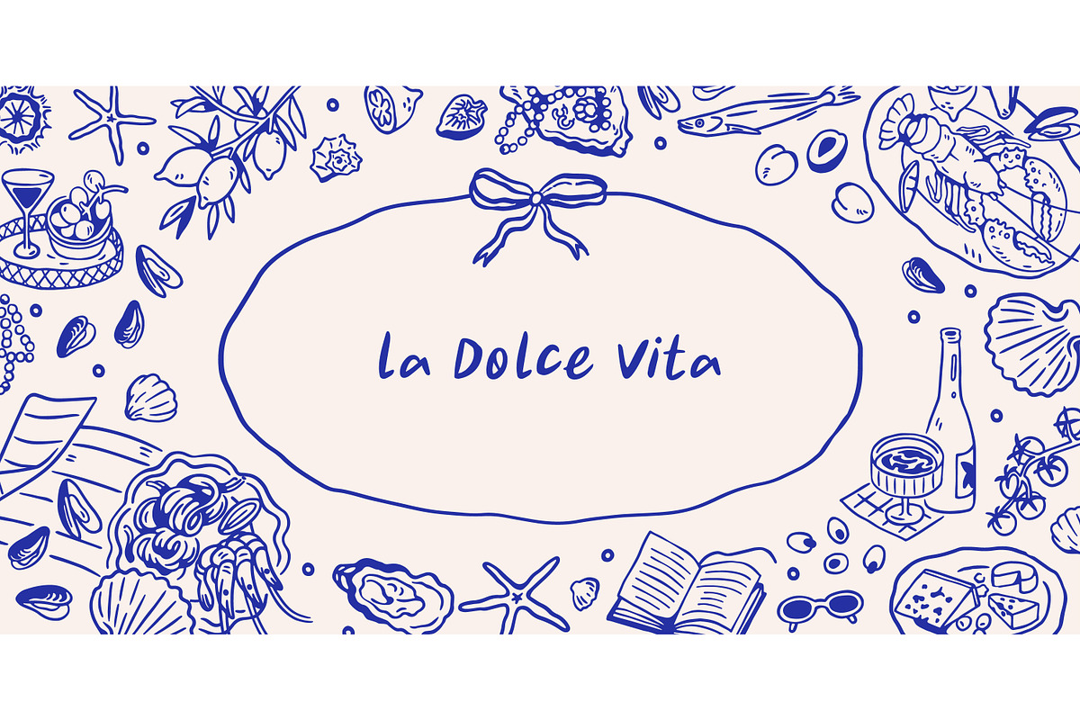 Dolce Vita, summer set + backgrounds, a Decorative Illustration by Good Studio (Photo 15 of 28)