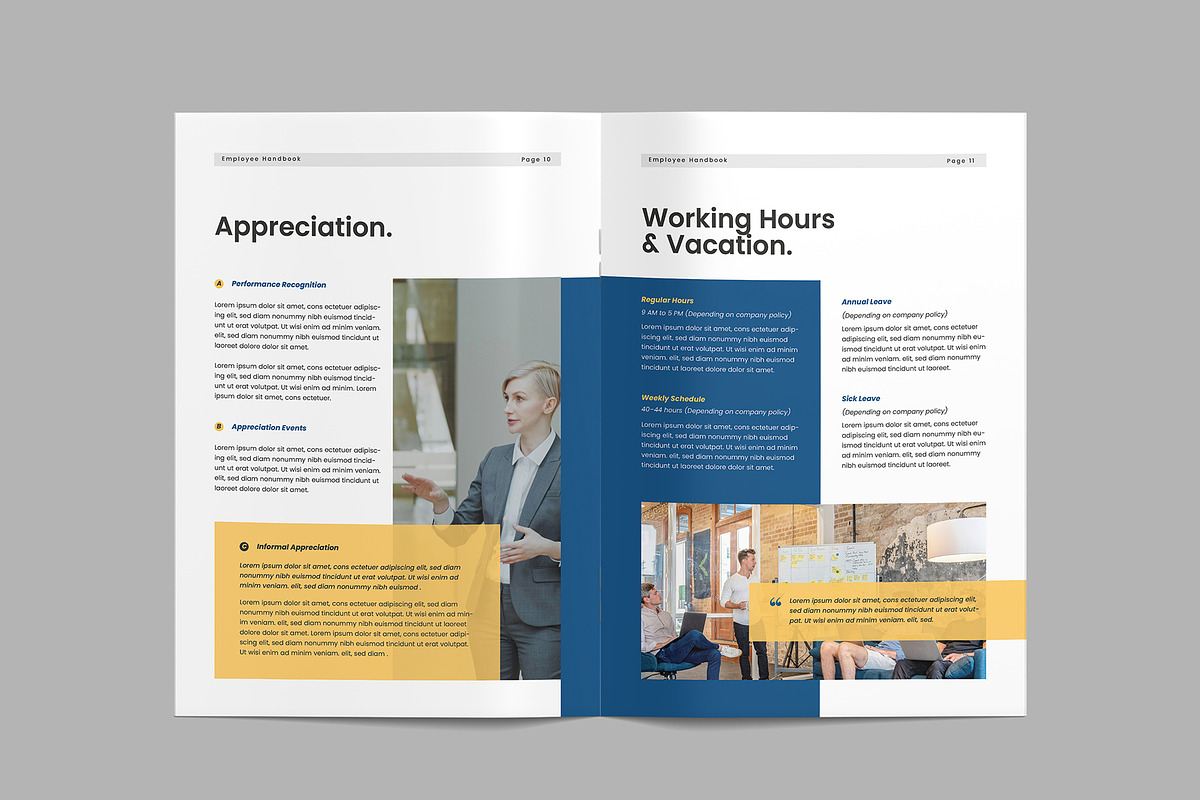 HR employee handbook template, a Brochure Template by afsar.hossain (Photo 5 of 7)