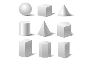 Realistic Detailed 3d Basic Shapes, an Education Illustration by Bigmouse_art