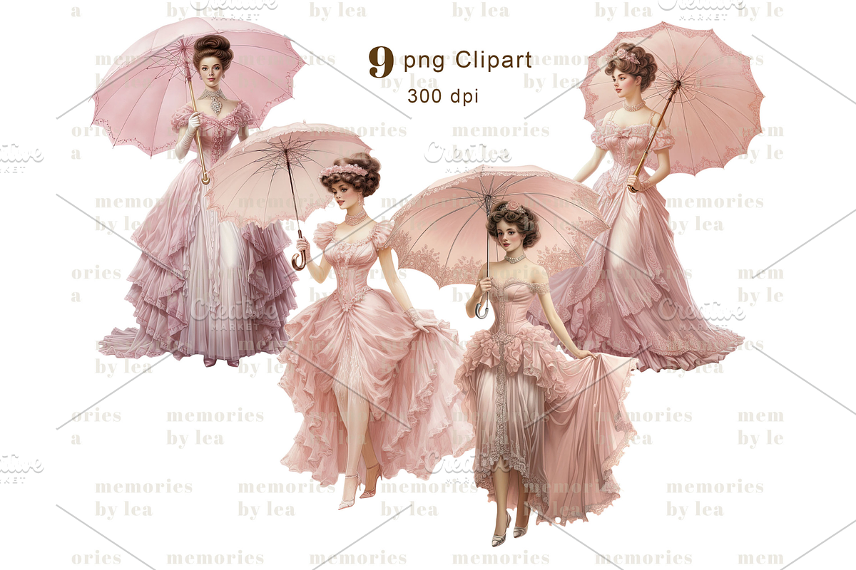 Parasol Lady PNG Clipart, an Illustration by Memories By Lea (Photo 2 of 9)