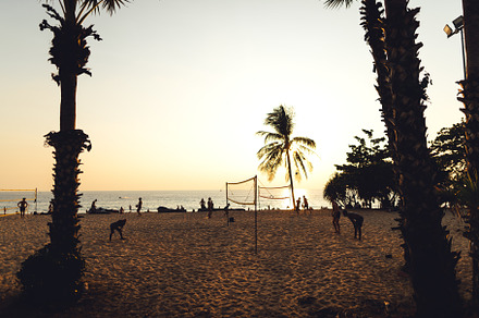 Evening beach atmosphere on a tropical island, a Nature Photo by Art Rachen