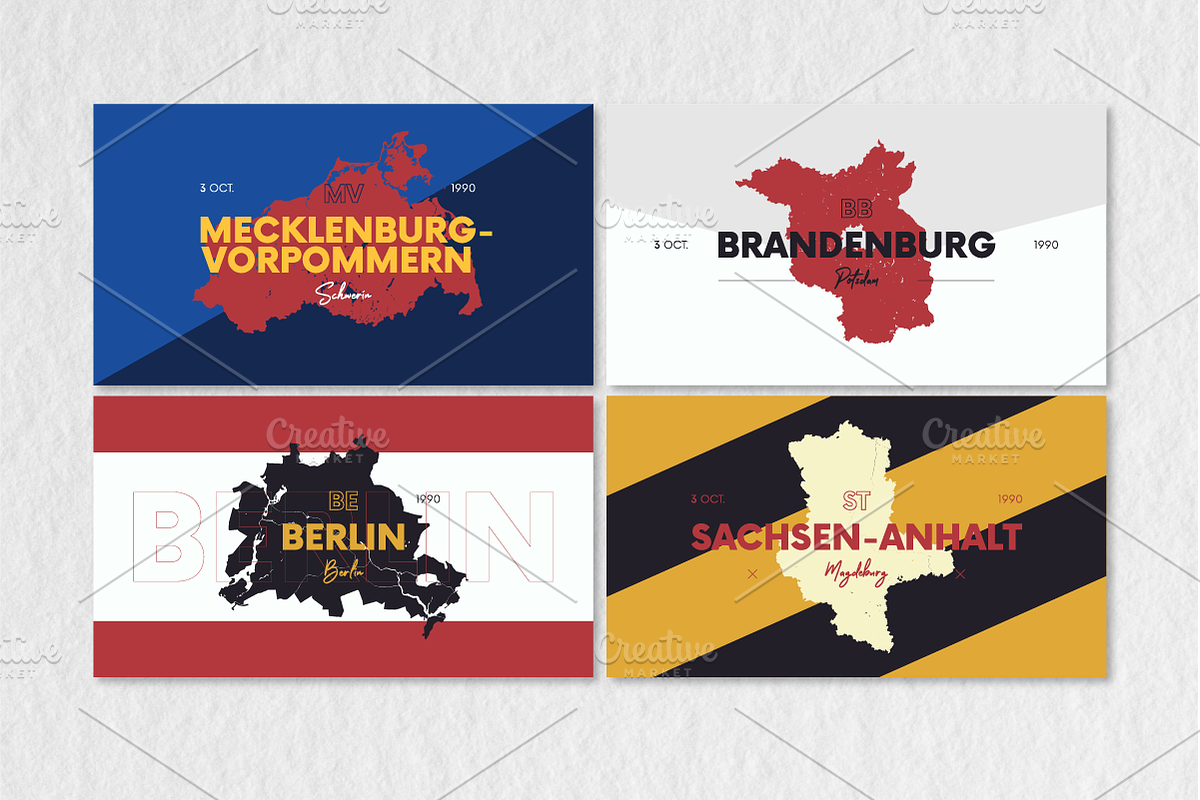 States of Germany | Postcard, an Education Illustration by MaximGertsen (Photo 3 of 8)