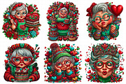 Valentine Old Lady Birthday Clipart, an Illustration by Daily.Designs (Thumbnail 5 of 8)